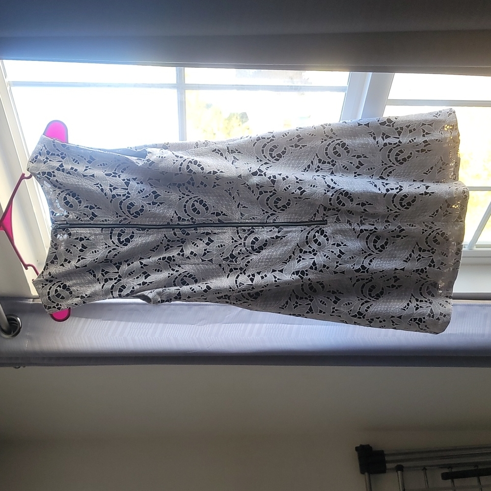 Cream and black H&M cocktail dress